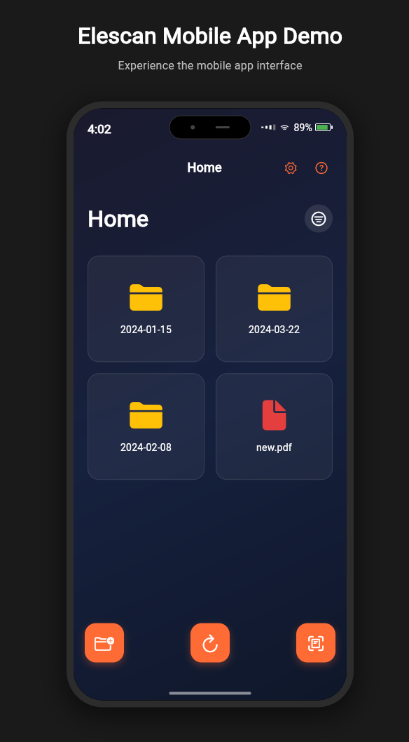 Elescan Demo Interface